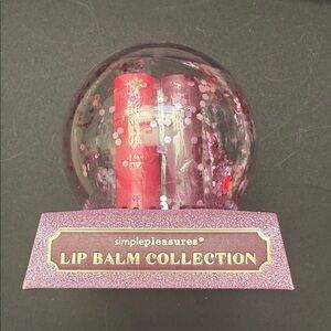 Lip Balm Ornament Set 4pc lip, balm collection Holiday Snow Globe Simplepleasure
